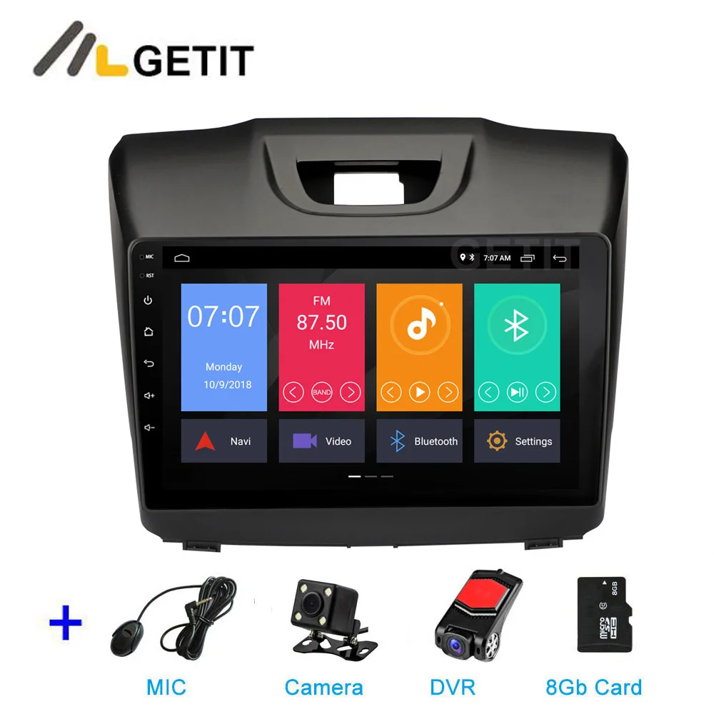 add MIC CAM DVR-SD " Android 9 автомобильный Радио мультимедиа аудио стерео плеер gps для Chevrolet Trailblazer Colorado S10 Isuzu D-max mu-x - Цвет: add MIC CAM DVR-SD