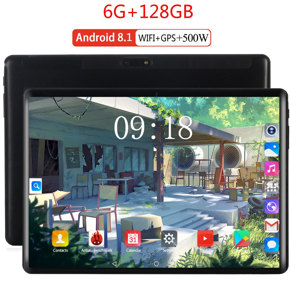 100% Orignal Super Tempered 2.5D Glass 4G FDD LTE 10 inch tablet pc Octa Core 6GB RAM 128GB ROM WIFI Android 8.0 Tablets | Компьютеры и