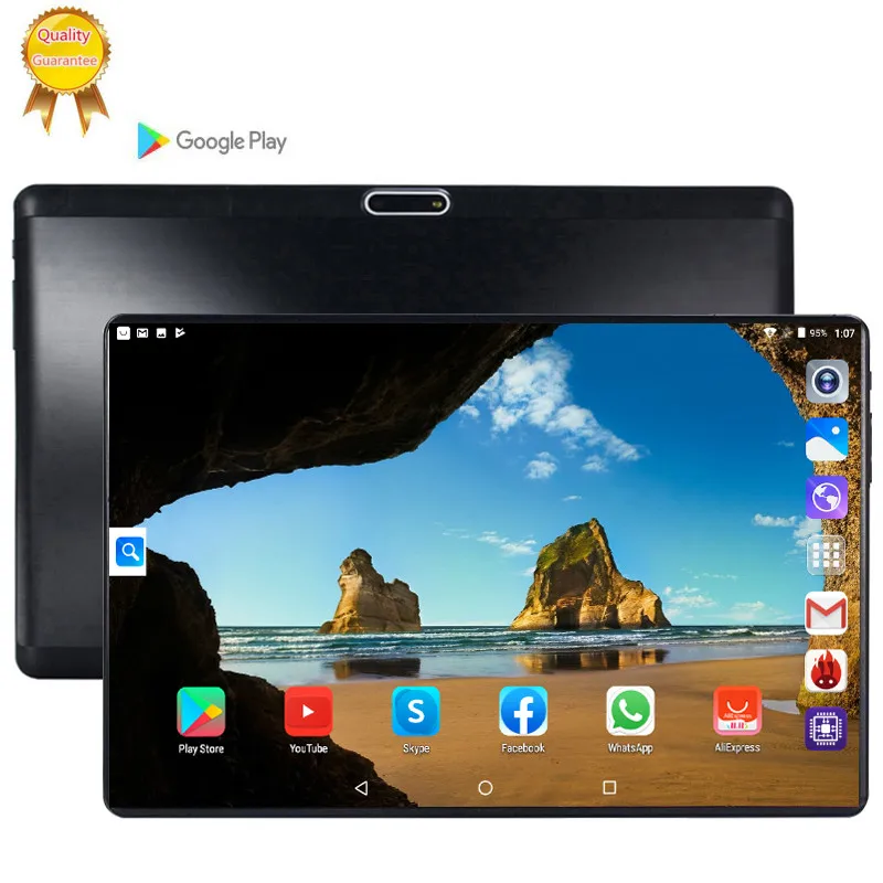 

Tablet 10.1 inch LTE 3G Phone Call Tablets Octa Core Android 9.0 Tablet pc 6G+128G WiFi GPS Bluetooth Dual SIM IPS Screen 128GB