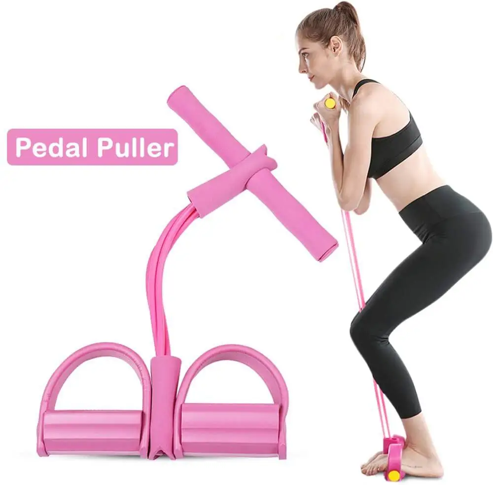 4 эластичные тянущиеся веревки тренажер Rower Belly resistant Band Expander эластичная лента для