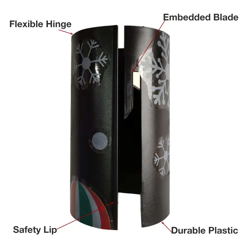 Sliding Wrapping Paper Cutter Christmas Cutting Tools Gift Wrapping Paper Roll Cutter Cuts The Prefect Line Single Time