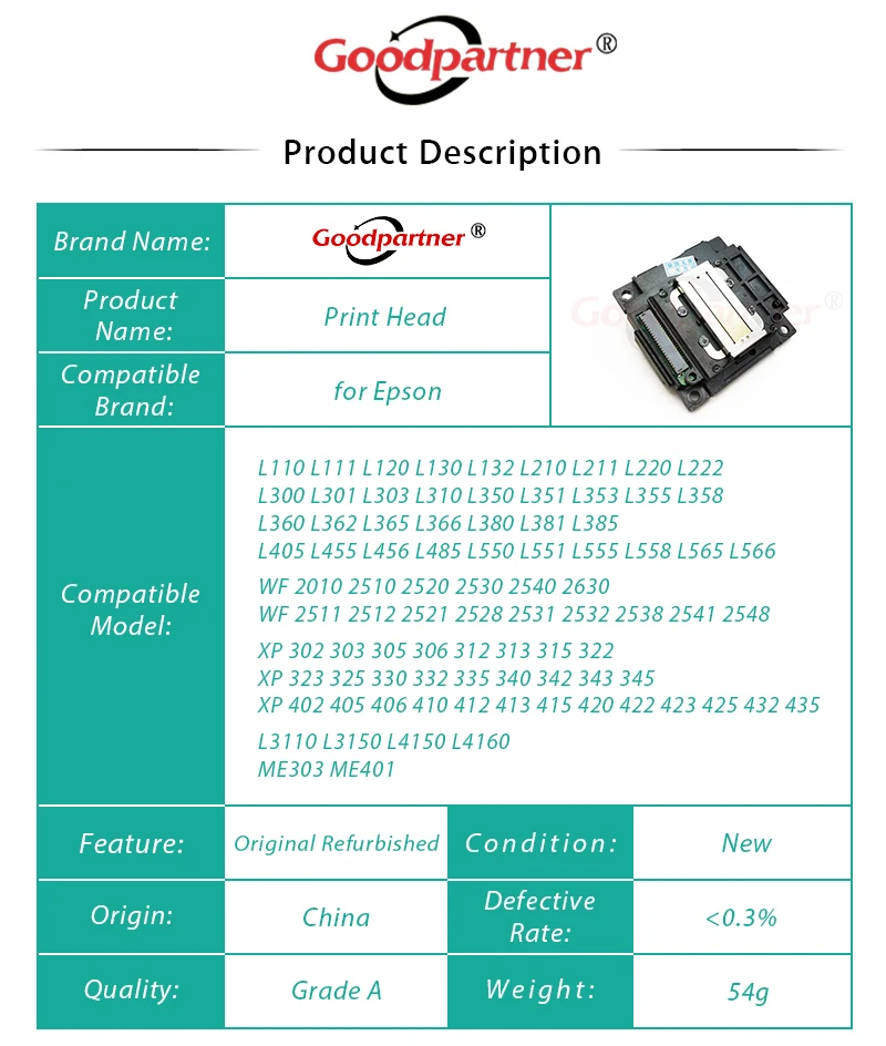 1X FA04000 FA04010 печатающая головка для EPSON L111 L211 L301 L303 L351 L353 L358 L360 L380 L381 L385 L405 L485 L551 L558 ME303