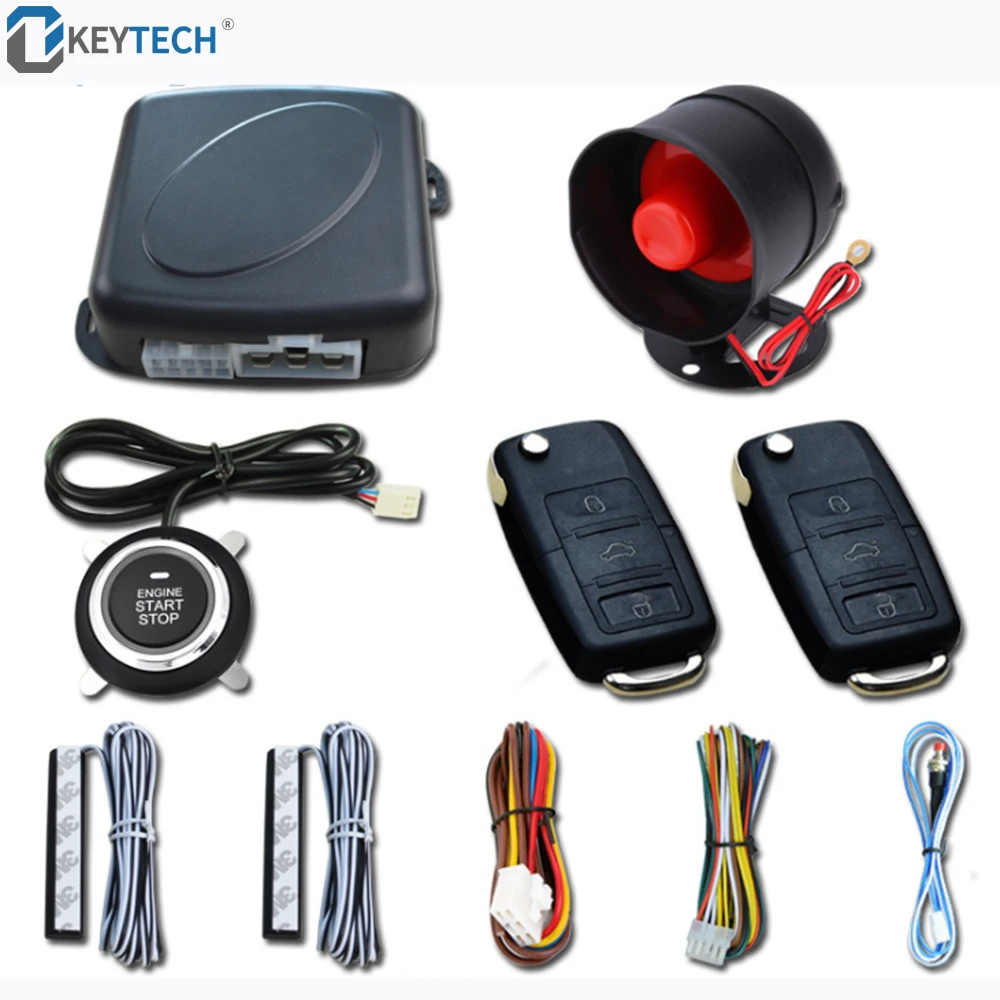 オンラインストア販売済み Okeytech 車の盗難防止アラームシステム キーレスエントリー エンジンスタート プッシュボタン リモートスターター 自動検索 新作人気モデル Shethpeb Com