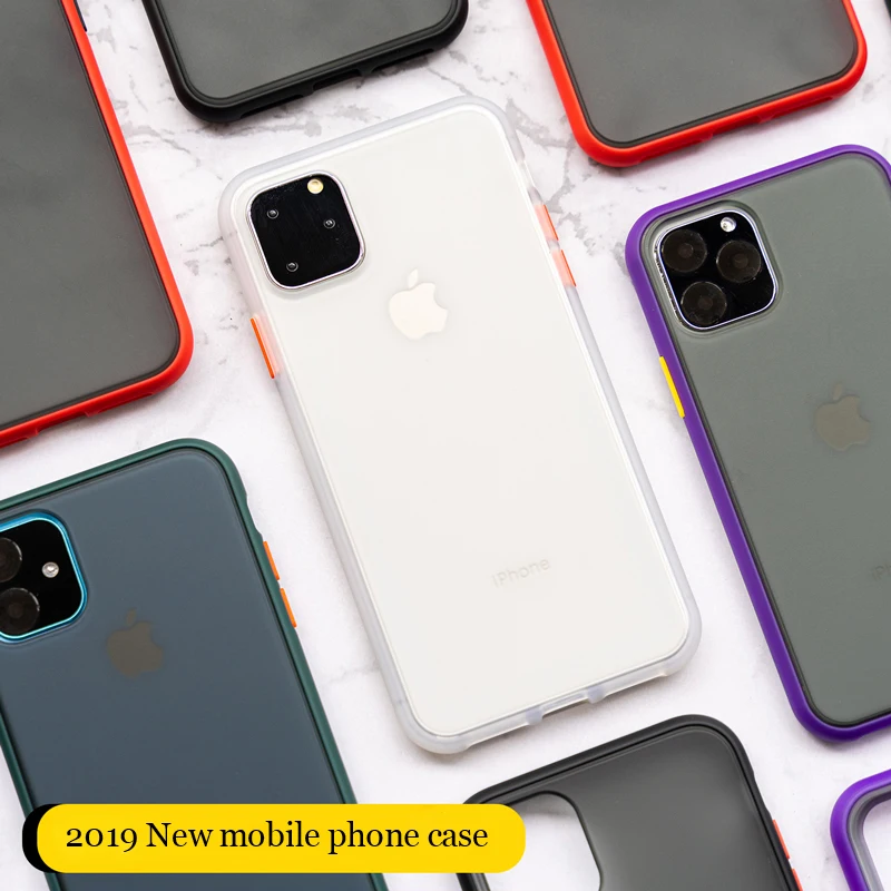 

Anti-knock armor phone case for iphone XR XS Max 11 pro X 7 8 6 6S Plus Transparent Shockproof Matte hard protective cover capa