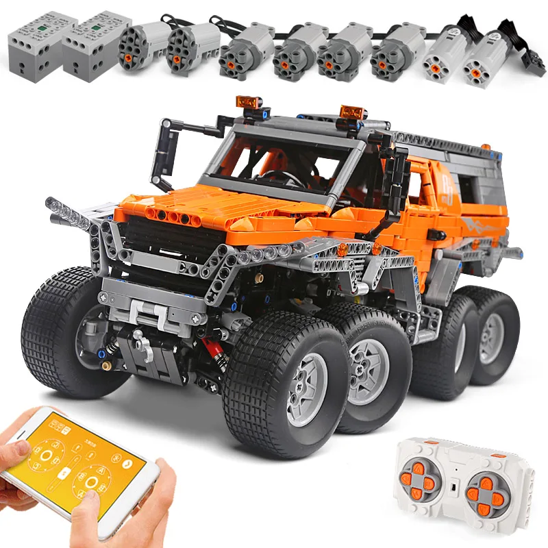 Yeshin 23011 Technic Cars серия MOC Avtoros Shaman 8x8 внедорожная модель автомобиля строительные наборы блоки кирпичи образовательные Ki