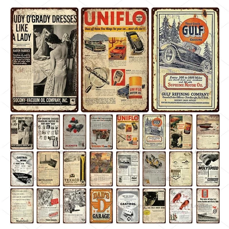 Targa In Metallo Targa In Metallo Bus Garage Di Papà Castrol Targhe In Metallo Arrugginito Classico Vintage Pin Up Decorazione Da Parete Per Auto Club