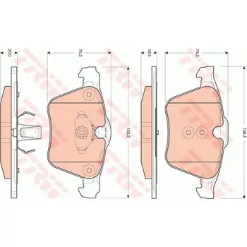

Brake pads FORD S-MAX 2.0D-2.2D/VOLVO S60/S80/V70/XC70 06 front TRW GDB1684