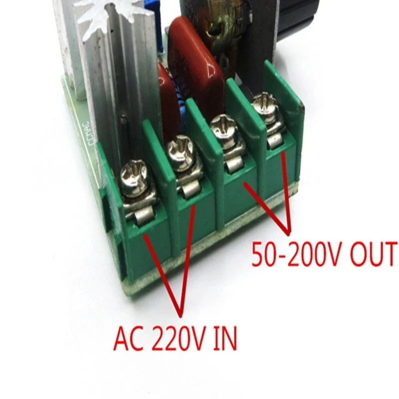 High-Power 220V 2000W AC Motor Speed and Voltage Regulator with Dimming Functionality