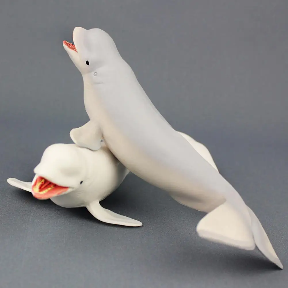 

Animal Model Toys Lifelike Beluga Whale Ocean Animal PVC Model Figure Educational Toy Kids Gift Home Decor