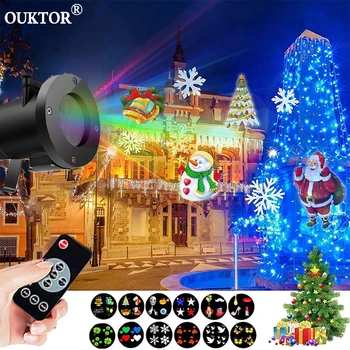 

Outdoor Laser Projector Lights 12 Patterns Sky Star Led Stage Spotlight Showers for Christmas Garden Lights Xmas Decoratio