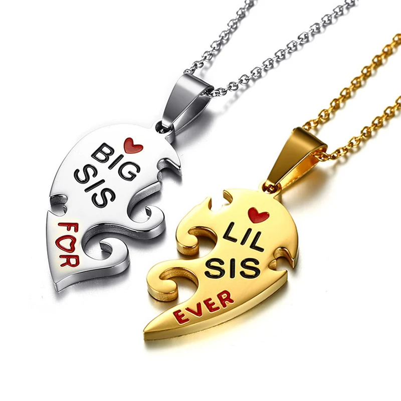 Пара ЛГБТ сердце головоломка ожерелье кулон лучший друг сестра BFF ювелирные