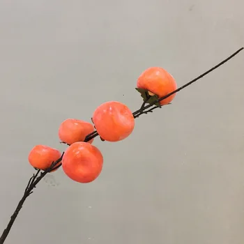 

Branchlets Model kaki guo Branch Berry Good Luck Imitation Flowers Soft Home Decoration Decoration Flower Arrangement Table