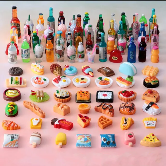 New Miniature Dollhouse Supermarket food Snacks ice cream, wink drink for blyth barbies ob11 bjd Doll Decor Accessories 1