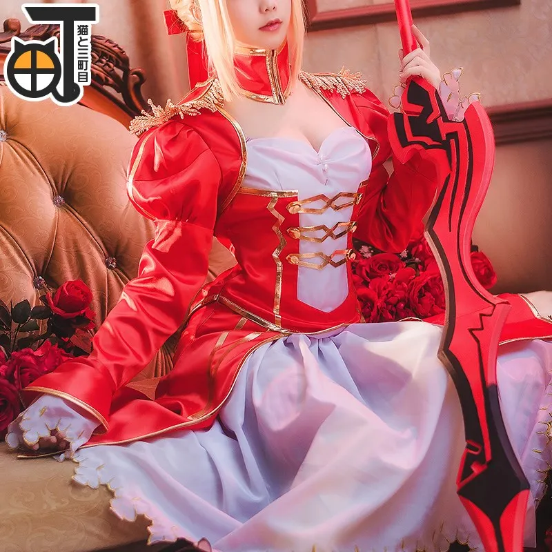 Fate EXTRA Last Encore Saber Нерон Клавдий Цезарь Аугуст германикс Косплей Костюм для
