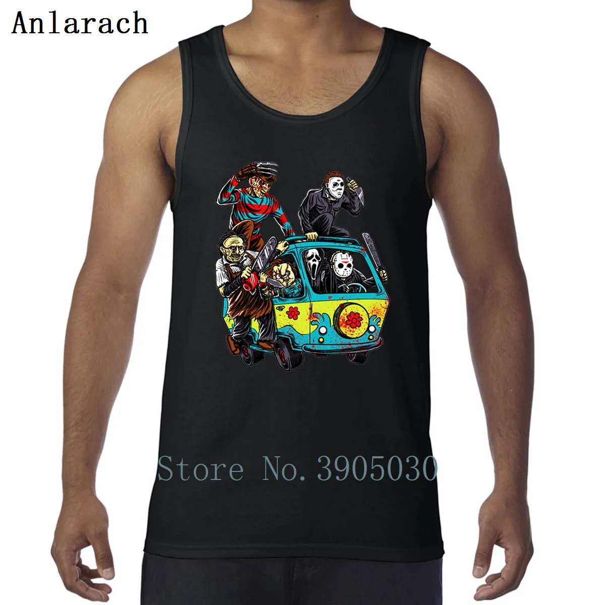 

The Massacre Machine Horror Cooll Vests Trendy Designing Casual 100% Cotton Tank Top Men Famous Formal Sunlight Anlarach Clothes