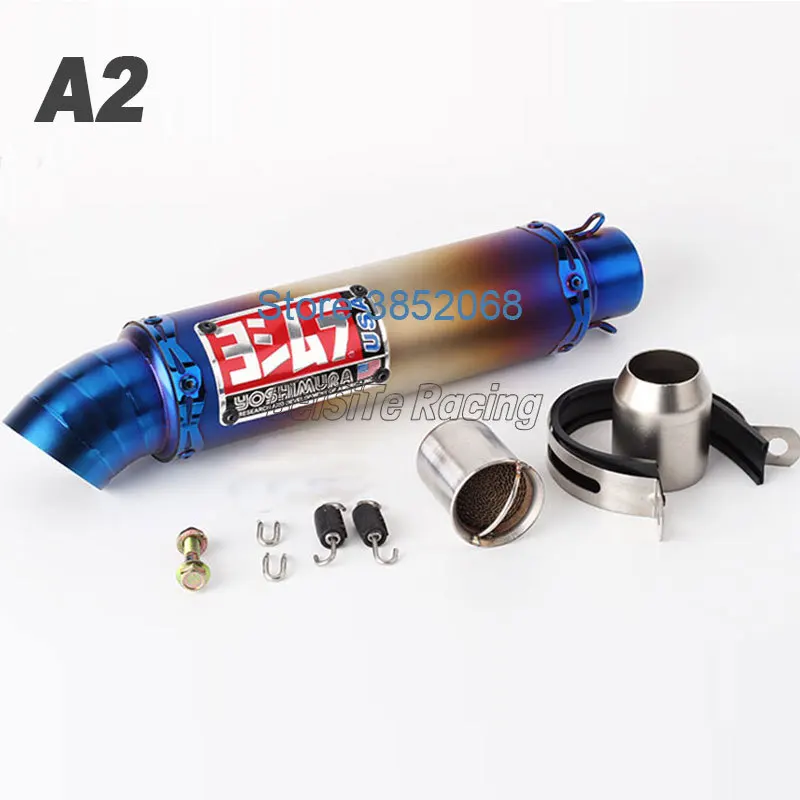 

Motorcycle Yoshimura Exhaust Universal Stainless Steel Motorbike Exhaust Muffler Escape Fit For NC700 CBR500RR GSXR250 R25 NINJA
