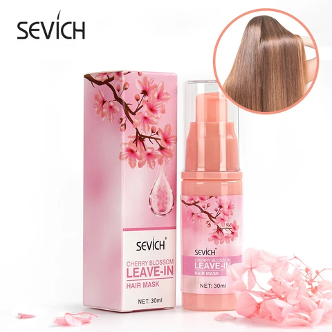 Sevich 30ml Smoothes Cherry Blossom Leave-in Hair Mask Amino acid Hair Care Mask Help Repair Damaged Hair Nourishing Hair Mask