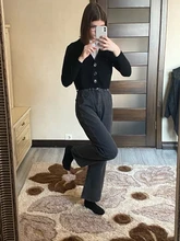 Vaqueros de cintura alta para mujer, Pantalones rectos de pierna ancha a la moda, holgados, cómodos, informales, ropa de mezclilla, pantalones bombachos