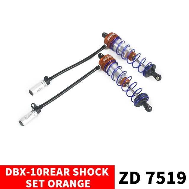 ZD Racing DBX-10 Desert Buggy Off-Road Vehicle Parts Front Shock Absorber with Tubing Orange 7519 for 1/10 RC Car Accessories