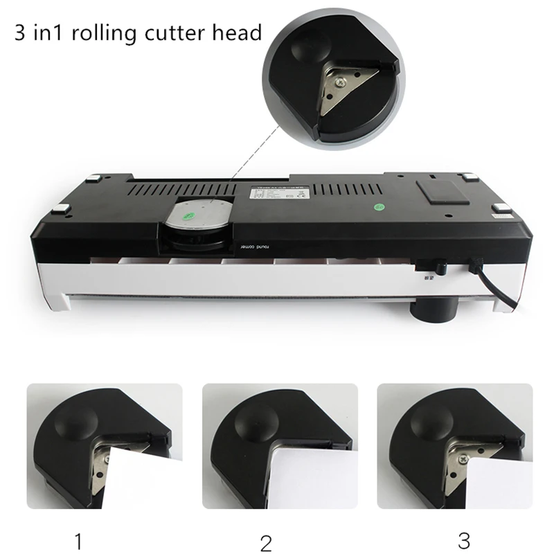 Горячий и холодный А4 ламинатор с роторным триммером и угловым округлителем 4 в 1 фото/Doucment/Card ламинатор машина Поддержка А4 бумаги фото