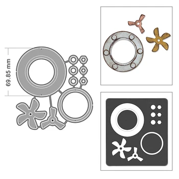 

2020 New Hot Steampunk Metal Cutting Dies Circle Stencils and Scrapbooking Paper Nut For Foil 3D Die Cut Crafts Sets No Stamp