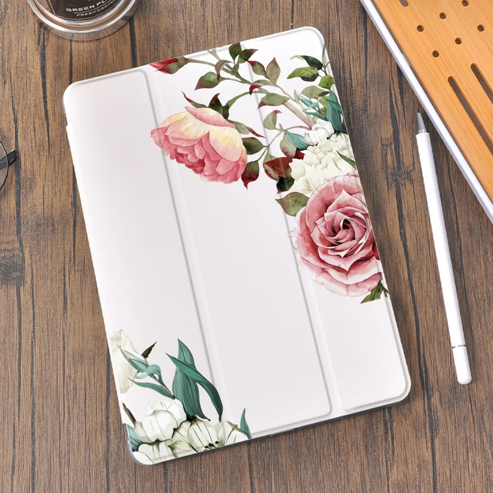 Модный чехол с цветами для iPad 7-го 8-го поколения держателем карандашей Pro 11 12 9 Mini 5