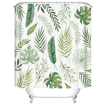 Африканские душевые наборы штор тропический зеленый растение пальмовый лист Monstera ванная душевая занавеска Frabic водонепроницаемый занавеска для ванной