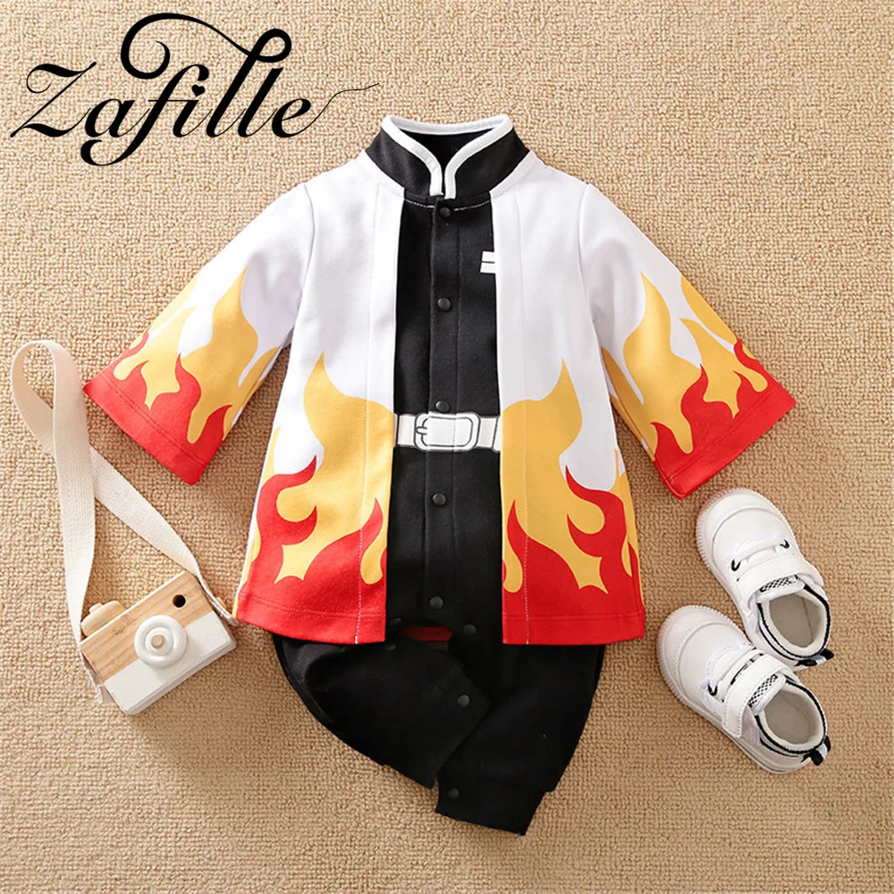 ZAFILLE Anime Baby Clothes Autumn Winter Newborns Jumpsuit For Kids