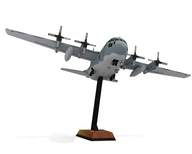 AC-130 Ghost Gunboat Transport Aircraft Papercraft 3D Paper Model Handmade Drawings Military Toy 3