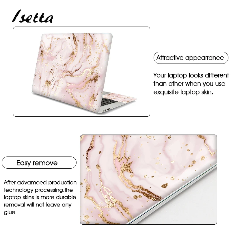Pink Marble Laptop Skin Sticker Mackbook Cover 11/12/13/14/15/16 inch for MacBook Air 11 Air 13.3 Pro 13/HP/DELl/Lenovo