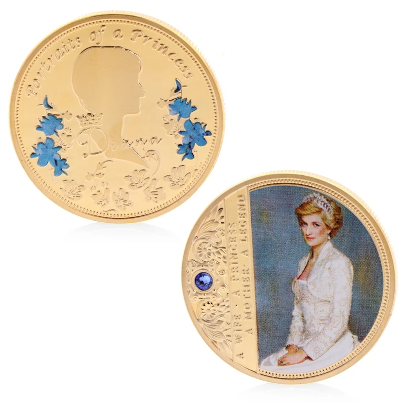 Diana памятная монета медная коллекция подарок ior задняя память с Цинковым Сплавом