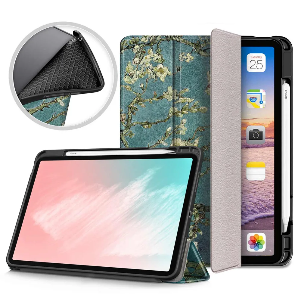 Для iPad Air 4 2020 10 9 &quotчехол трехслойный смарт-Спящий Флип PU кожаный чехол для нового