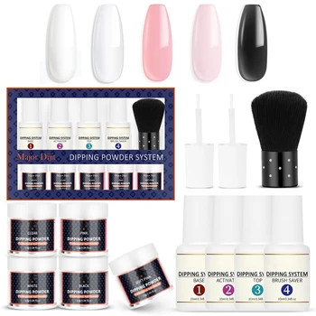 

Dipping System Powder Nails Power Dip Base Activator Without UV Lamp Cures with Base Coat Top Coat