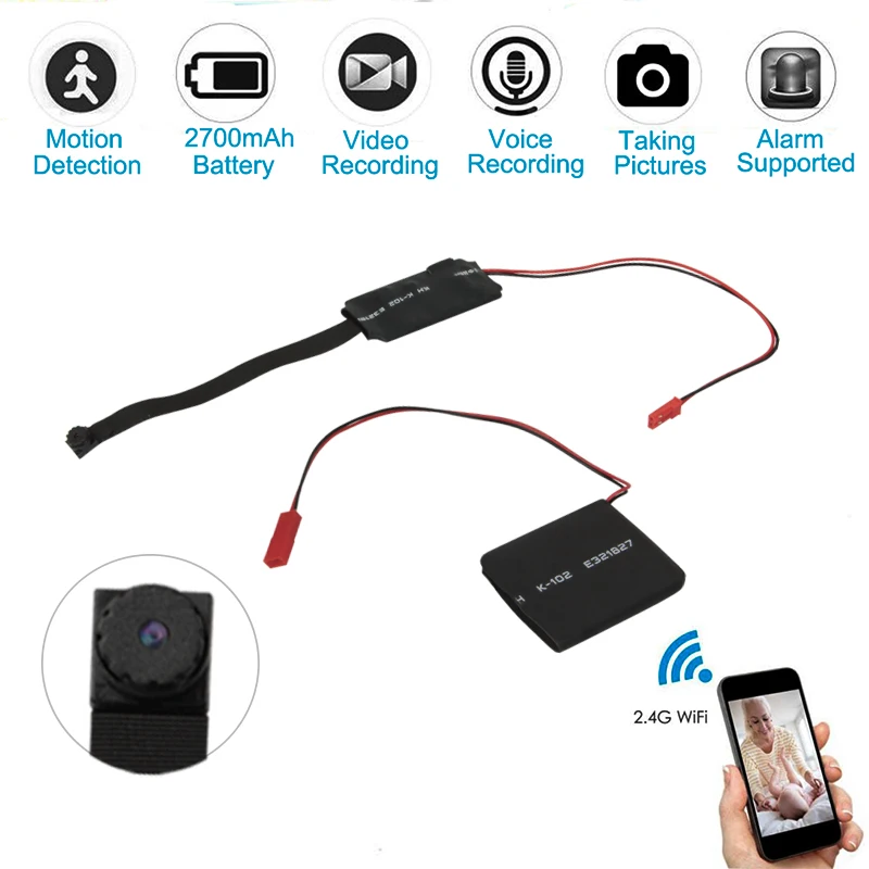 

Wifi Mini Camcorder DIY Portable Mini Camera HD 1080P P2P / IP Micro Camera Infrared Cam Motion Detection DVR Video recorder