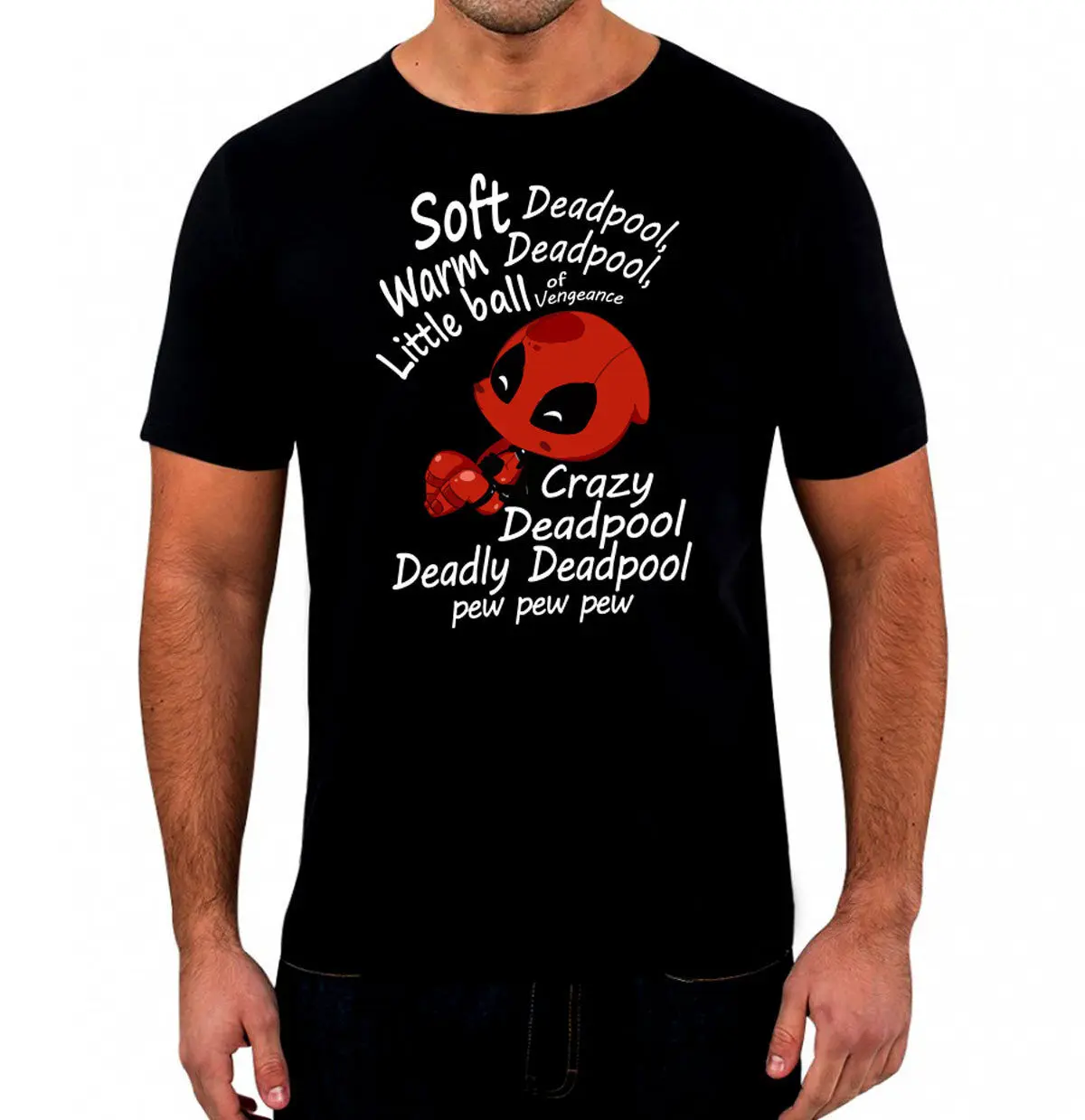 Soft Deadpool Little Ball Of Vengence T-Shirt - Unisex Men's Comedy |