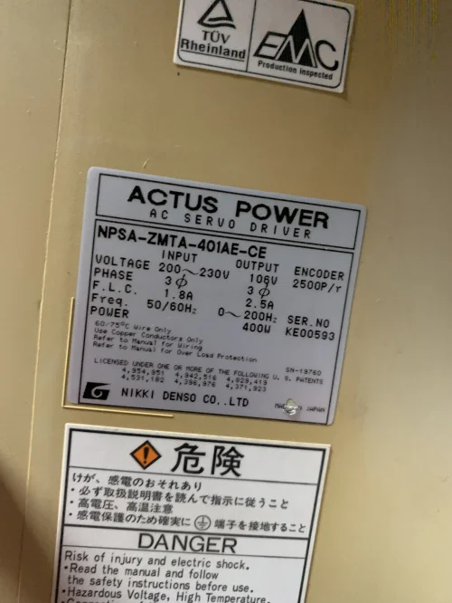 NPSA-ZMTA-401AE-CE используется один, сервопривод, хорошая Рабочая