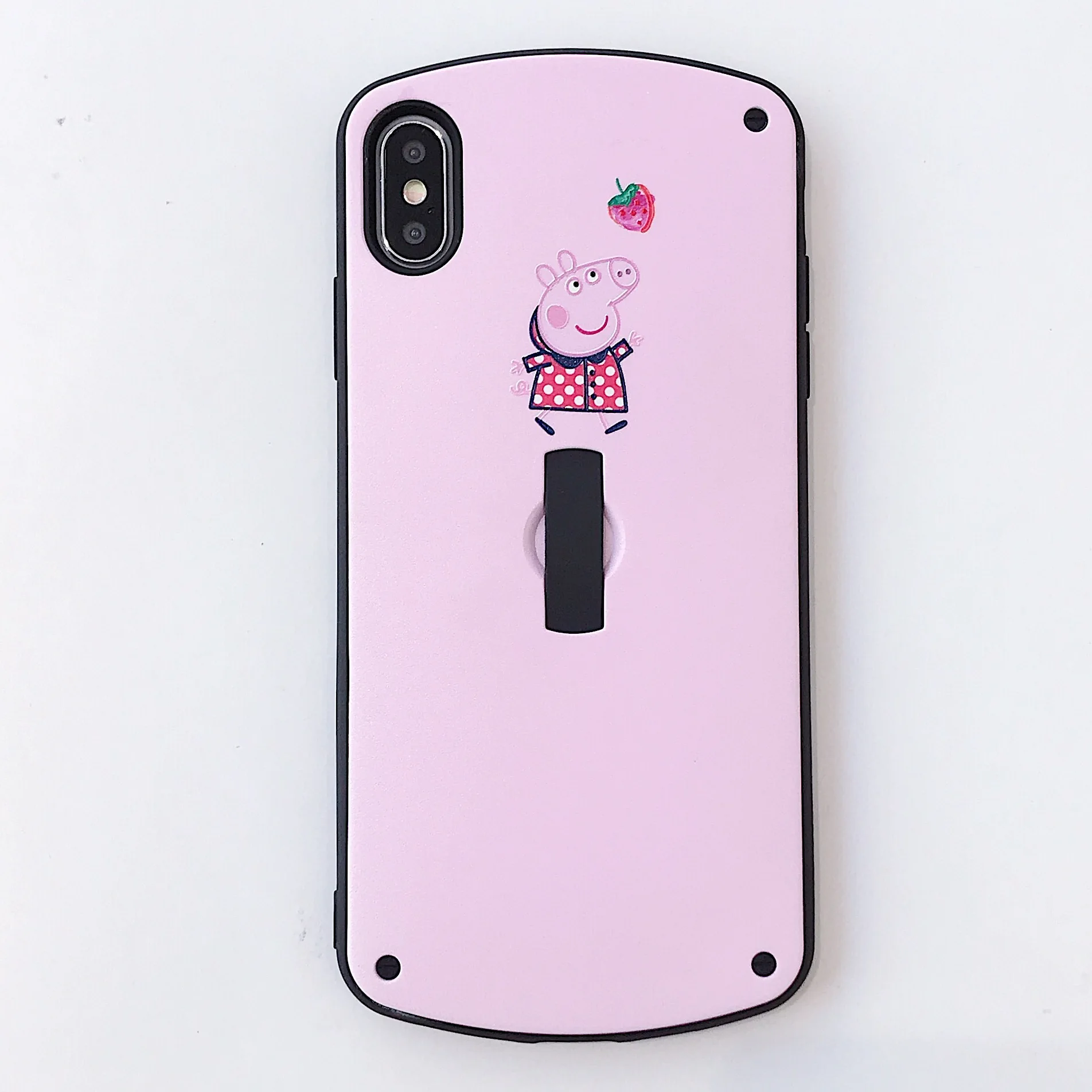 Strawberry Для Iphone 7 8 7plus 8plus чистое сердце простота чехол для Iphone X Xs Max Xr силикагель анти-падение крепление в виде кольца на палец чехол - Цвет: Strawberry