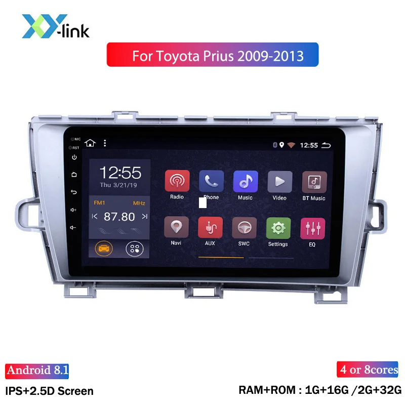 2G ram 32G rom 9 дюймов Android 8,1 gps навигация радио для 2009-2013 Toyota Prius LHD с Bluetooth USB wifi
