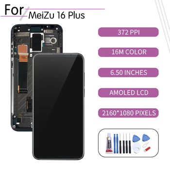 

6.5"Original For MEIZU 16th Plus LCD Touch Screen Digitizer Assembly For Meizu 16 Plus Display with Frame Replacement M892 M892H