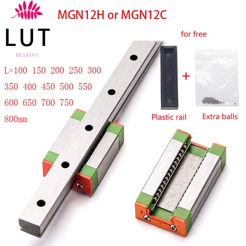 12 мм линейная направляющая MGN12H MGN12C MGN MGN7H MGN9H MGN15C L = 100 200 300 350 400 450 500 550 600 700 длиной |