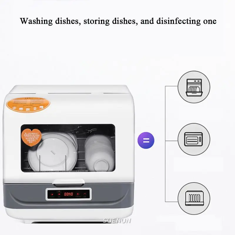 800W Countertop Dishwasher Leakage Proof Built in Water Tank Multi Modes  Waste Heat Drying Portable Dishwasher for Apartment RV - AliExpress