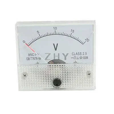 

DC 0-20V Voltmeter Class 2.5 Accurancy Analog Voltage Panel Meter