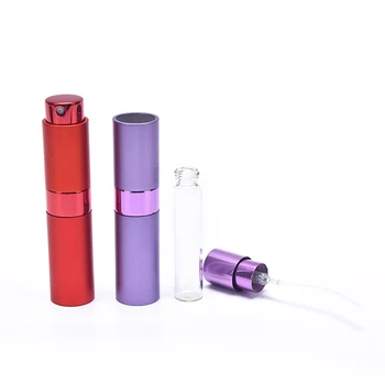 

Portable Mini 8ml Travel Metal Aluminum Perfume Bottle Cosmetic Spray Bottle Portable Empty Bottle Travel Sub-bottle Liner Glass