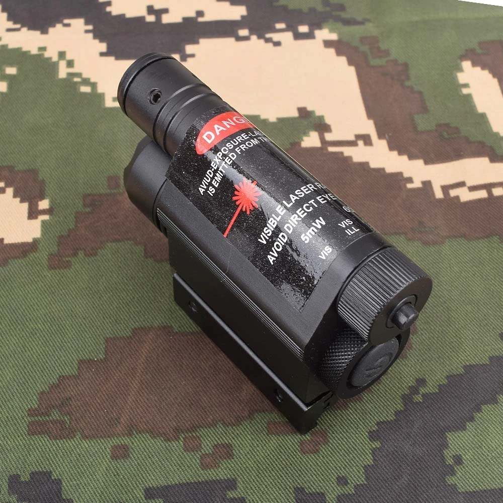 Tactical LED Flashlight Green / Red Laser Sight For 20mm Rail Mini Glock Pistol Gun Light lanterna Airsoft Light-3
