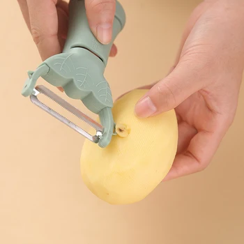 

Household Multifunctional Peeler Fruit And Vegetable Peeler Stainless Steel Double-position Whetstone Peeler Kitchen Tools