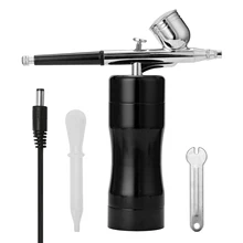 Комплект аэрографа двойного действия, портативный распылитель, ручка, компрессор, портативная воздушная кисть, Краскораспылитель для дизайна ногтей, тату, торта