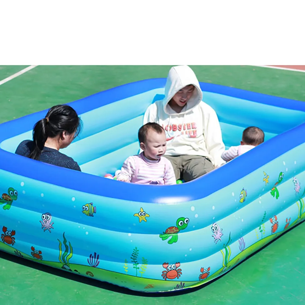 

Inflatable Swimming Pool Kids Children's Home Use Paddling Pool Large Size Inflatable Square Swimming Pool for baby
