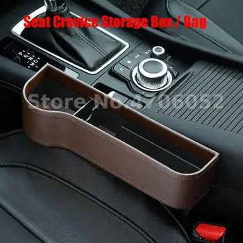 

Left / Right Car Seat Crevice Gaps Storage Box ABS Plastic Auto Drink for Pockets Organizers Stowing Tidying Universal