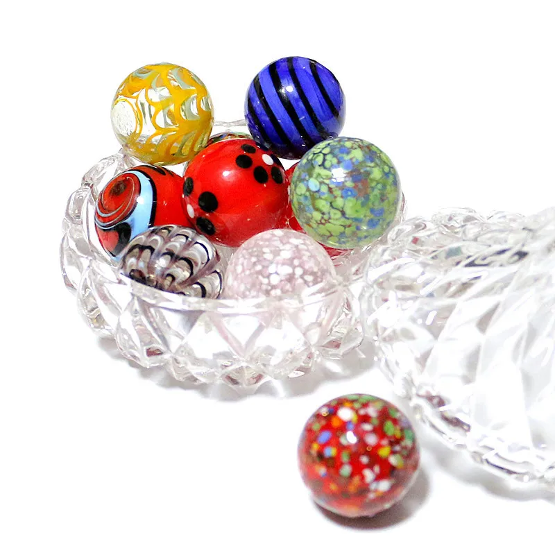 25mm Handmade Glass Marbles Balls Ornament Home Decor Accessories For Fish Tank Vase Aquarium Game Pinball Toy For Kids Children