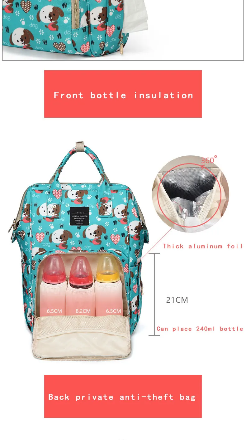 Moda múmia maternidade saco de fraldas à